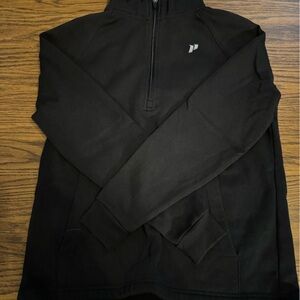 Black Quarter-Zip Sweatshirt